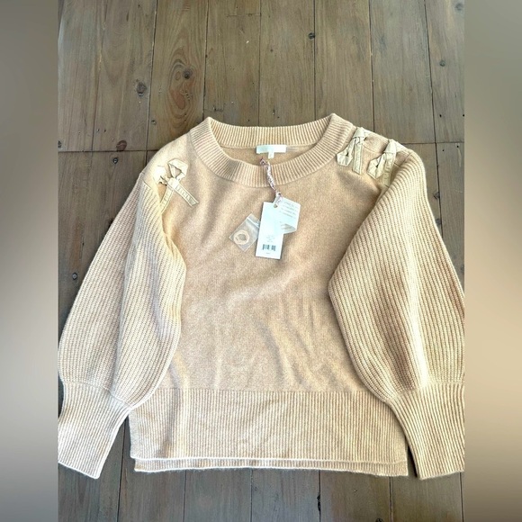 LoveShackFancy Shen 100% cashmere sweater pullover with bow NWT - Picture 7 of 10